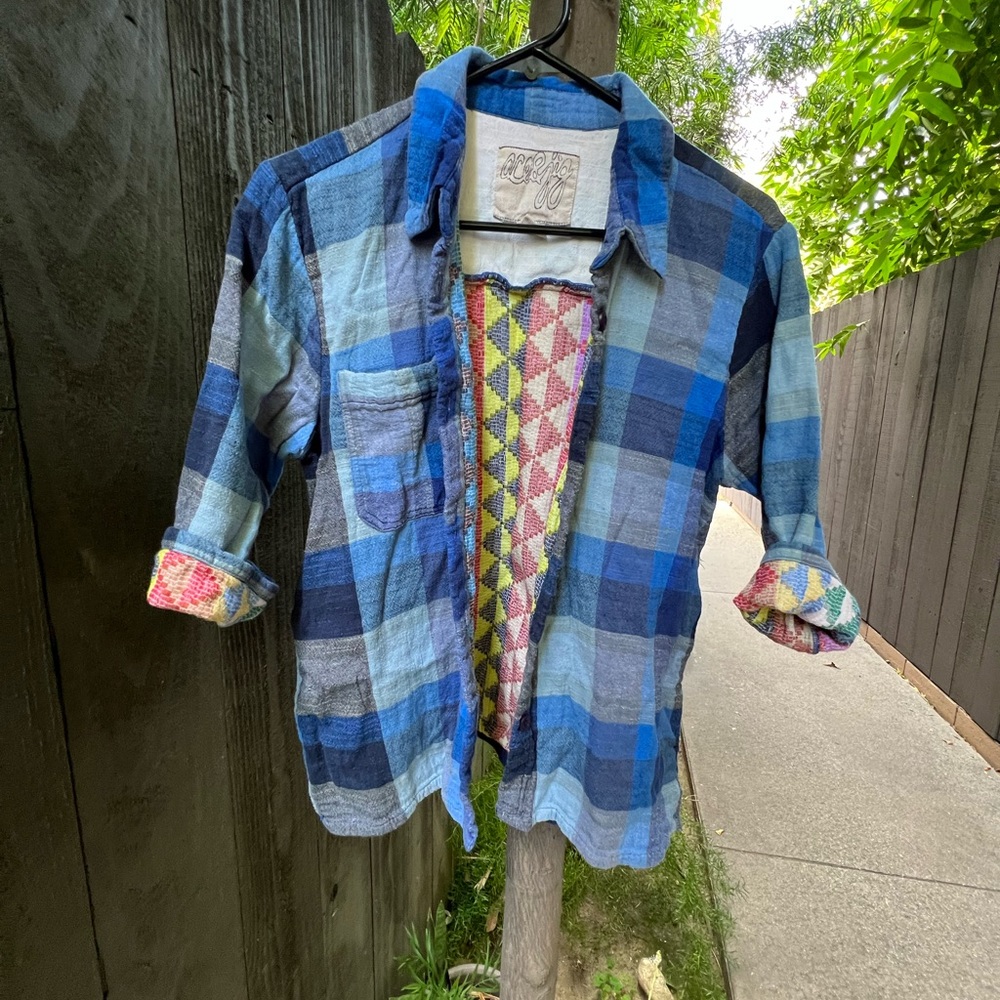 Ace & Jig Wheeler Top in Marine (M)